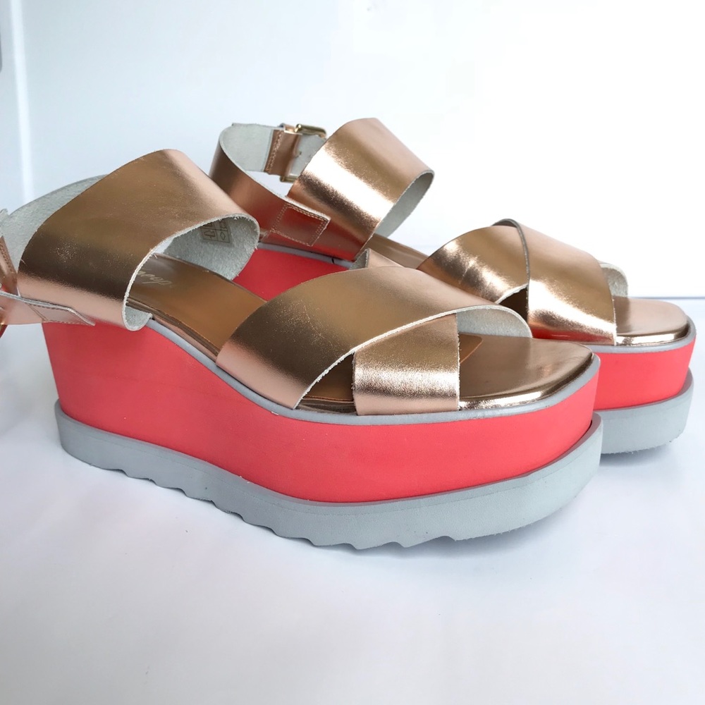Free People Kate Wedge Sandal Rose size 9 - Picture 2 of 8